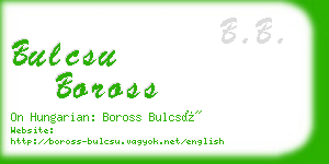 bulcsu boross business card